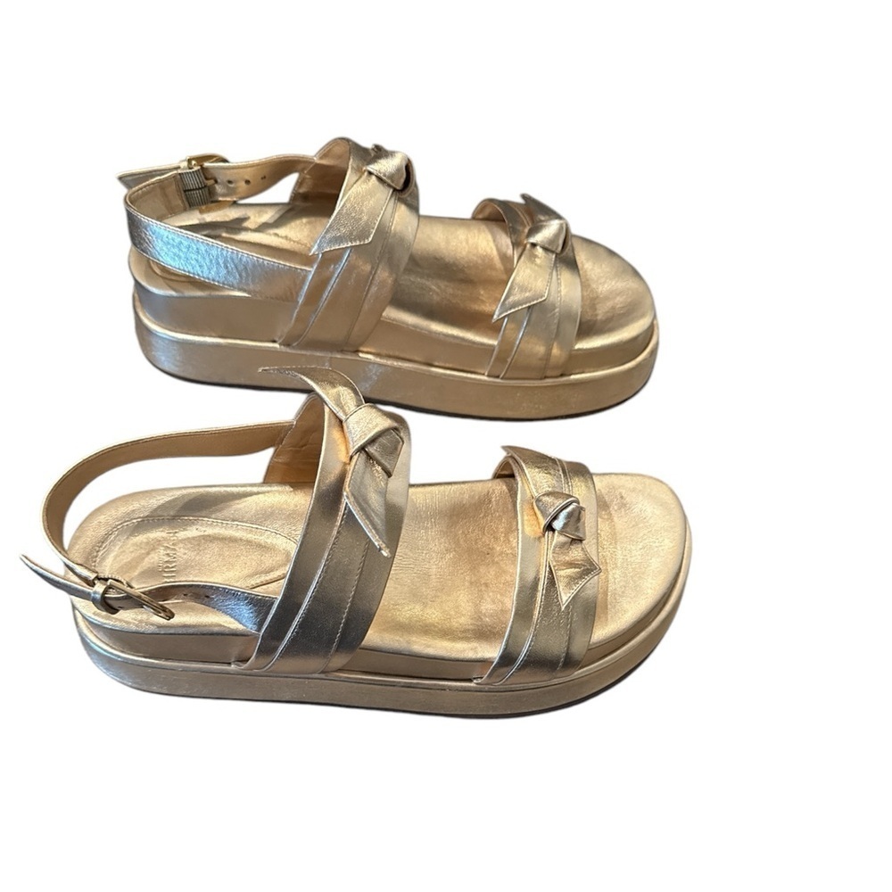 Alexandre Birman Gold Platform Sandals - Picture 5 of 7